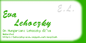 eva lehoczky business card